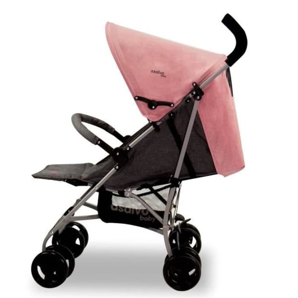 Flerfunktionsvagn - sport ASALVO Mombi - rosa färg - 4 hjul - Baby