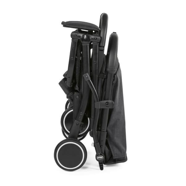 CHICCO Trolley Me - Hopfällbar kompakt vagn - Från 0 till 15 kg - Safety Bar - Svart