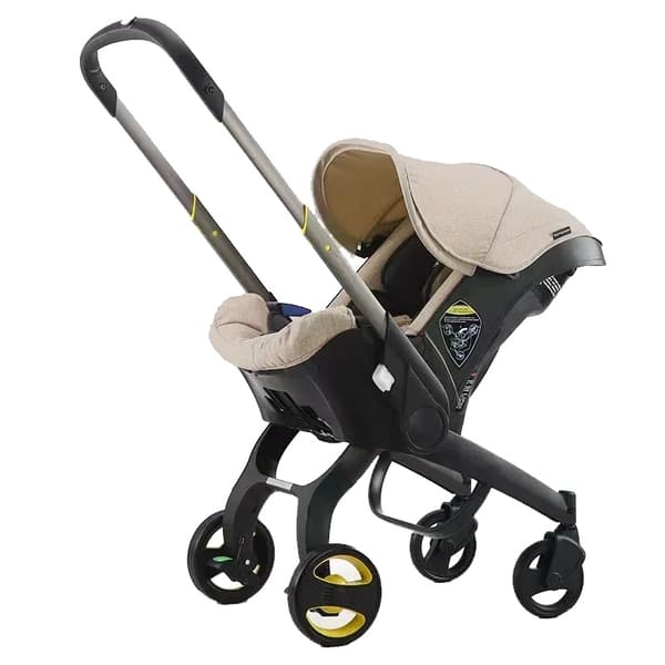 Lättviktsbarnvagn, 4-i-1 mångsidig design, lämplig för 0-6 år,4IN1-KHAKI