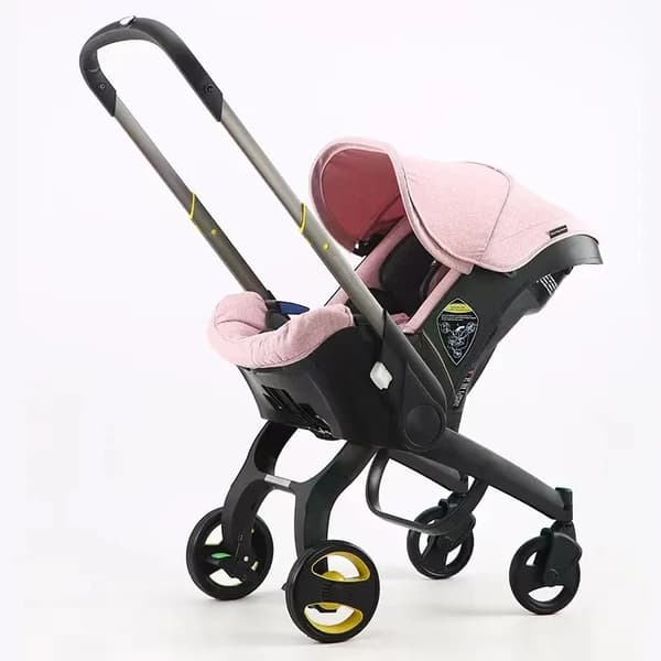 Kevyt vauvakärry, 4-in-1 monikäyttöinen muotoilu, sopii 0-6-vuotiaille,4IN1-PINK