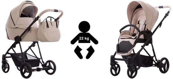 Bebetto Yoddi 2in1 PRO 04 multifunktionell barnvagn