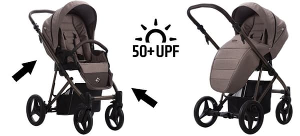 Bebetto Flavio Choco 2in1 multifunktionell barnvagn Choco PRO 02