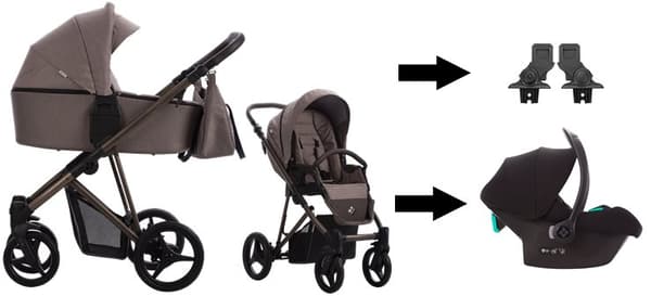 Bebetto Flavio Choco 2in1 multifunktionell barnvagn Choco PRO 02