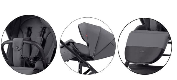 Carrello Alfa lastenrattaat grafiitinharmaa