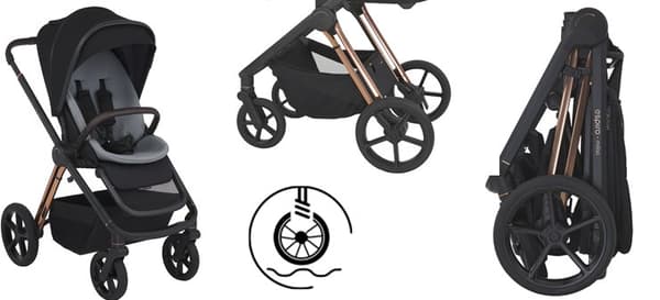 Espiro Miloo 2-i-1 lyxig grön 204 multifunktionell barnvagn
