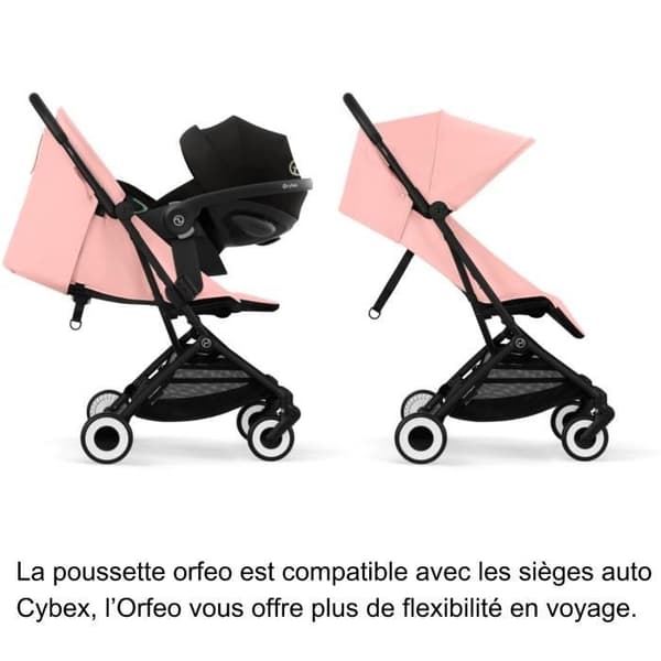 CYBEX - Ultrakompakt och bekväm barnvagn - ORFEO - 4 hjul - Candy Pink