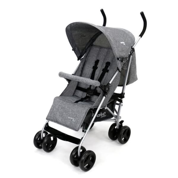 Mångsidig barnvagn ASALVO Mombi - 4 hjul - färg grå
