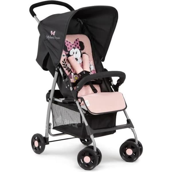 MINNIE Sportvagn upp till 18 kg, Liggläge, Lättvikt 5,9 kg, hopfällbar och kompakt - rosa