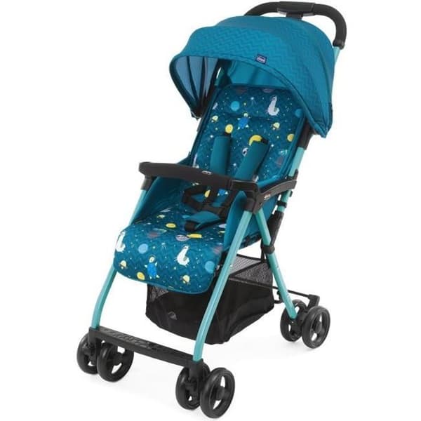 CHICCO Ohlala 3 kompakt vagn - Från födseln - Upp till 15 kg - Lutande ryggstöd - Säkerhetsbygel - Blue Space