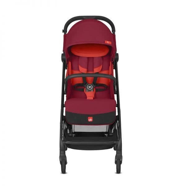 GB Qbit+ All City Velvet barnvagn - Liggande ryggstöd - Hjul med fjädring - Svart
