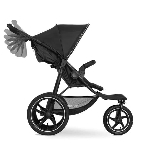 HAUCK Buggy Pushchair - Svart - 3 hjul Runner 2