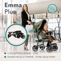 Miniatyrbild 2 av 4: Kompakt barnvagn LIONELO Emma - Från 6 till 36 månader - 5-punkts säkerhetsbälte - Grön