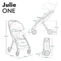 Miniatyrbild 6 av 6: Kompatibel paraplyvagn LIONELO Julie One - Upp till 22 kg - Lätt &amp; fällbar - Tillbehör - Grå
