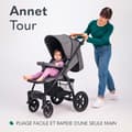 Miniatyrbild 2 av 6: Terrängvagn LIONELO Annet Tour - Upp till 22 kg - Stora hjul - Tillbehör - Mörkgrå
