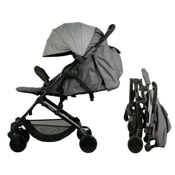 Bambisol Stadsvagn YUKO² | Från födseln, 1 handvikning | Heather Grey Eco