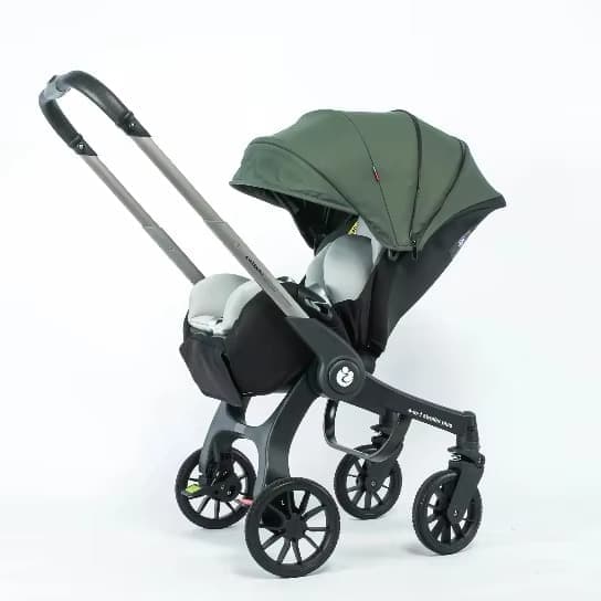 Barnvagn 4 i 1 Lyxig– DONA 2.0 by Finclicka - Armégrön