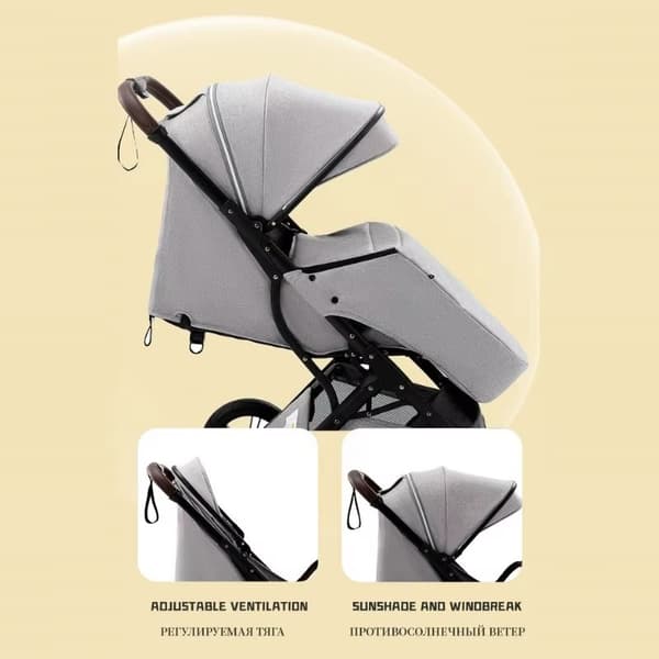 Foldbar Touring Trailer med Høj Landskab & Aluminium Ramme - Sort