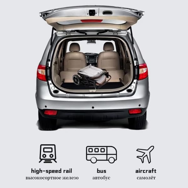 Foldbar Touring Trailer med Høj Landskab & Aluminium Ramme - Sort