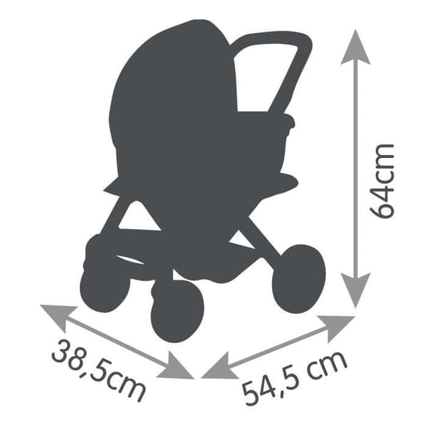 Maxi-Cosi 3 i 1 klapvogn - Smoby - Aftagelig bæredel - Multidirektionelle hjul