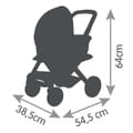 Miniatyrbillede 5 af 6: Maxi-Cosi 3 i 1 klapvogn - Smoby - Aftagelig bæredel - Multidirektionelle hjul