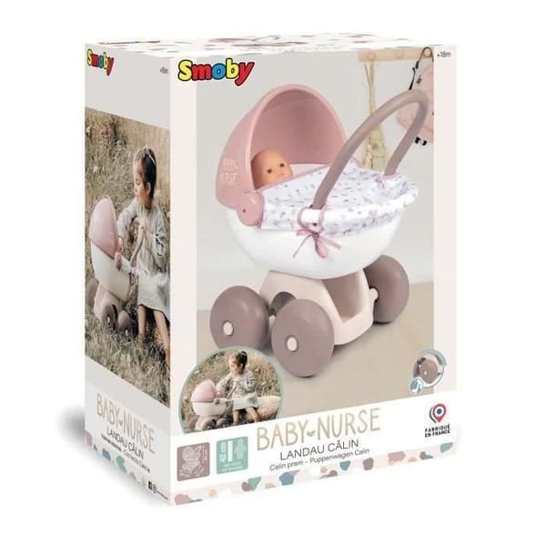Baby Nurse gosig vagn för dockor upp till 42 cm - SMOBY - Tillverkad i Frankrike