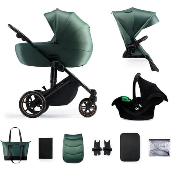 Kinderkraft - KSPRIM02GRE300I - Trio Poussette PRIME 2 PRO grön
