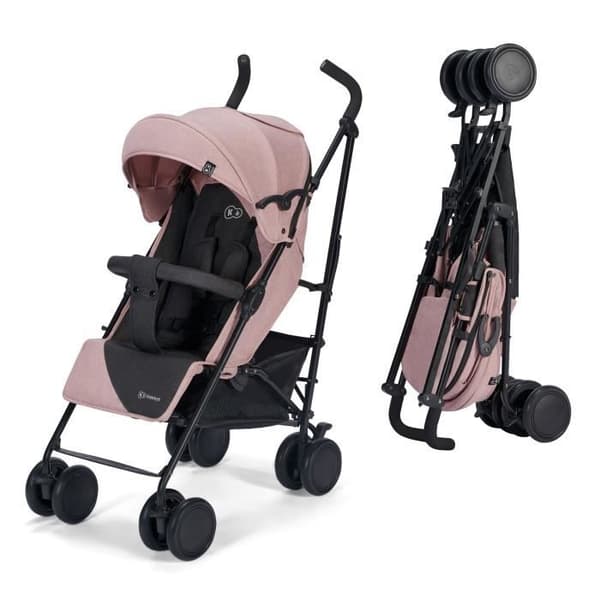 SIESTA barnvagn - Kinderkraft - Liggläge - Fällbar/Kompakt - Rosa