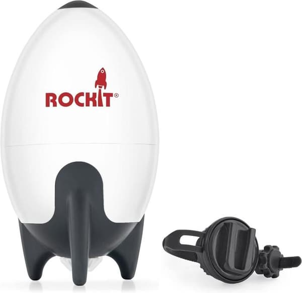Berceur Rockit Rocker Portabel - Laddningsbar och Kompatibel med Alla Barnvagnar - Hjälp för Bebissömn med Justerbar Hastighet