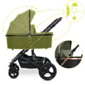 Miniatyrbild 3 av 11: Lorelli Boston - 2-i-1 multifunktionell barnvagn | Loden Green + adaptrar
