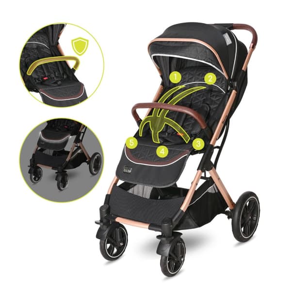 Lorelli Storm - Barnvagn | Luxe Black