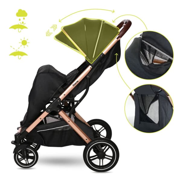 Lorelli Storm - Barnvagn | Luxe Black
