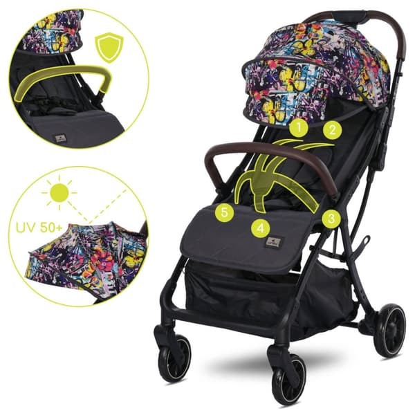 Lorelli Minori - klapvogn med automatisk foldning op til 22 kg | Magic Flower