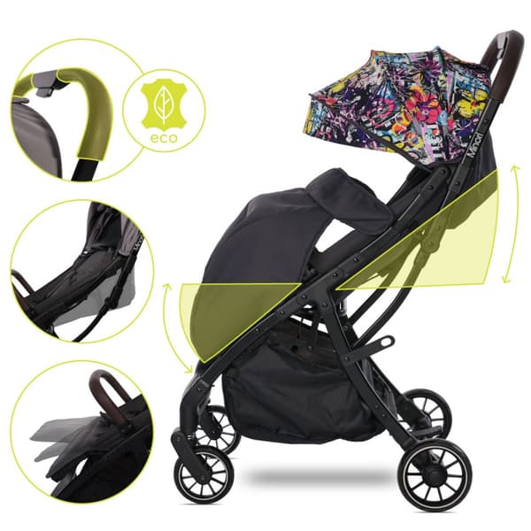 Lorelli Minori - klapvogn med automatisk foldning op til 22 kg | Magic Flower