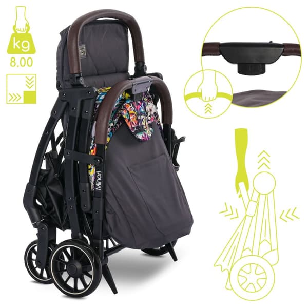 Lorelli Minori - klapvogn med automatisk foldning op til 22 kg | Magic Flower