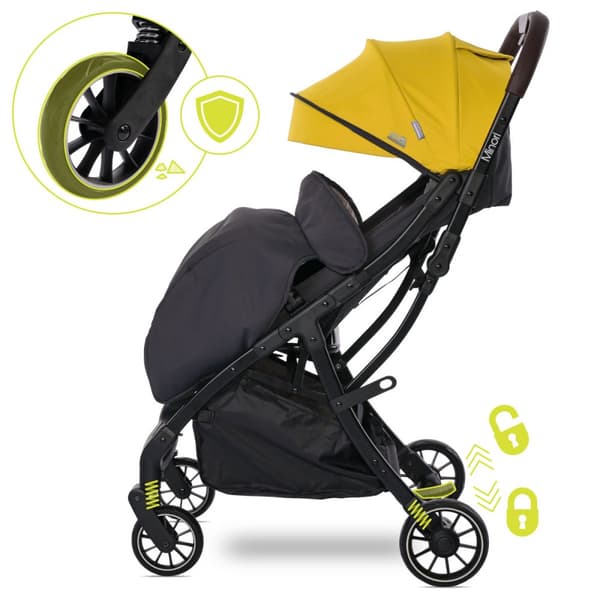 Lorelli Minori - automatisk foldbar klapvogn op til 22 kg | Lemon Curry