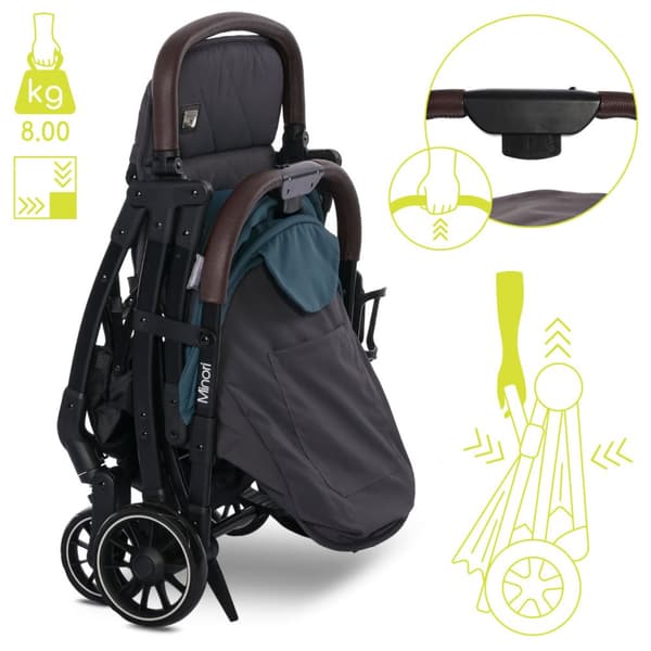 Lorelli Minori - automatisk foldbar klapvogn op til 22 kg | Opal