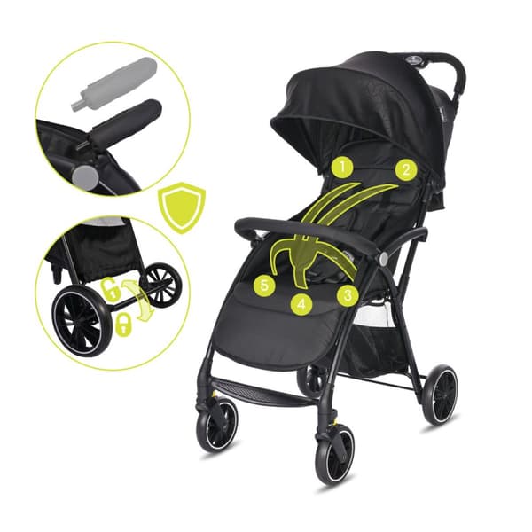 Lorelli Fresh - barnvagn upp till 22 kg | Black Jasper