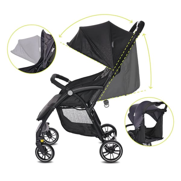 Lorelli Fresh - barnvagn upp till 22 kg | Black Jasper
