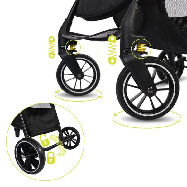Lorelli Fresh - barnvagn upp till 22 kg | Black Jasper