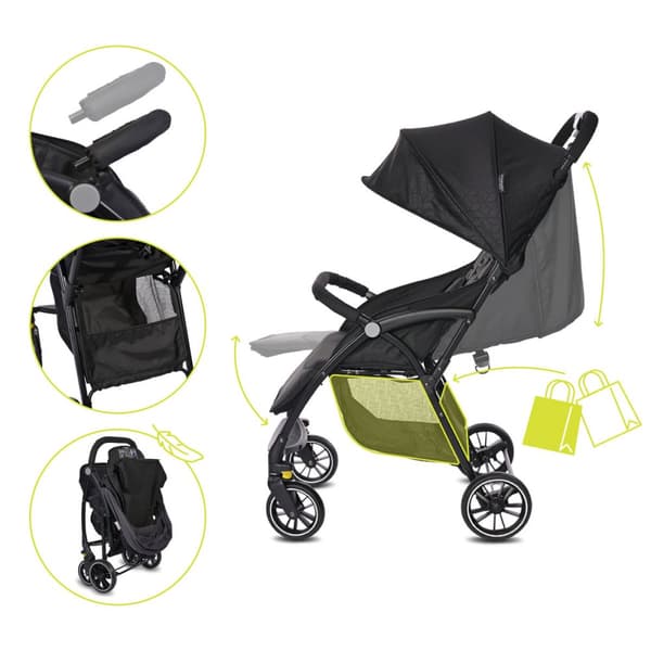 Lorelli Fresh - barnvagn upp till 22 kg | Black Jasper
