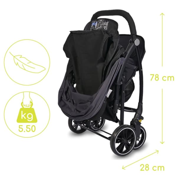 Lorelli Fresh - barnvagn upp till 22 kg | Black Jasper