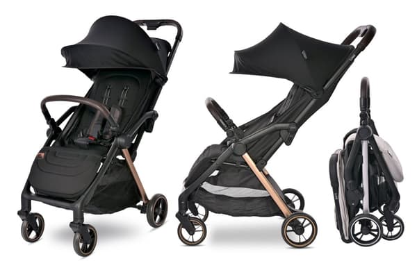 Lorelli Loret - automatisk foldbar klapvogn op til 22 kg | Sort