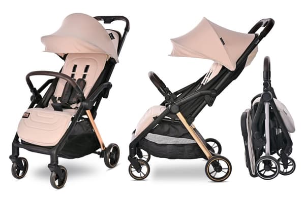 Lorelli Loret - automatiskt hopfällbar barnvagn upp till 22 kg | Beige