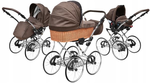 Barnvagn 3 djup sittdel Lux