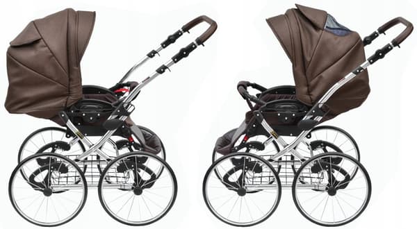 Barnvagn 3 djup sittdel Lux
