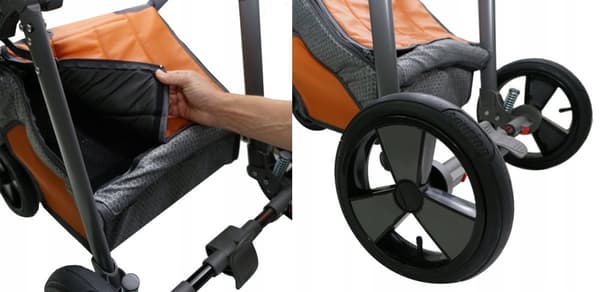 Barnvagn Multifunktionell 3-i-1 Djup Sits