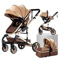 Miniatyrbild 1 av 2: 3 i 1 Barnvagn, Fällbar Design, CE Märkt,XR001-BEIGE