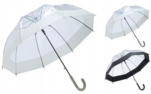 Sateenvarjo läpinäkyvä 85 cm automaattinen