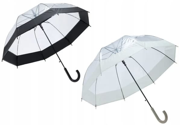 Sateenvarjo läpinäkyvä 85 cm automaattinen