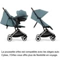 Miniatyrbillede 2 af 6: CYBEX - Ultrakompakt og komfortabel klapvogn - ORFEO - 4 hjul - Stormy Blue